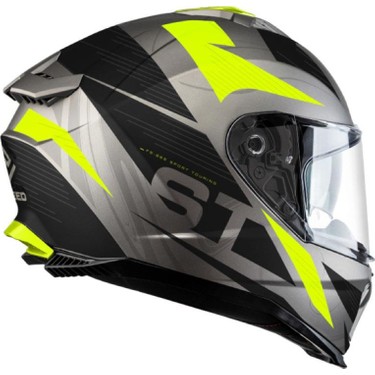 SWAY SW 865 ST Titanium Yellow Kask - Görsel 2